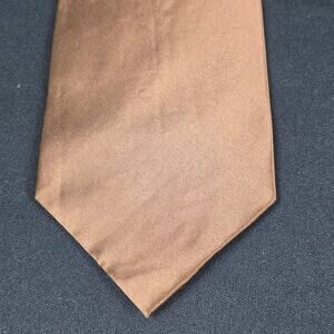 Giorgio Bissoni Tie Men's Brown 100% Silk Solid Necktie